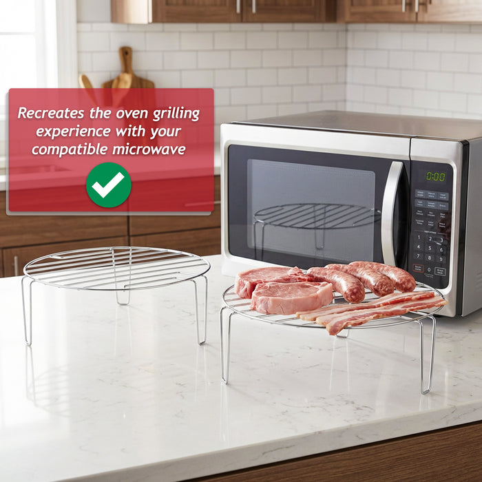 Grill Wire Rack Stainless Steel Turntable Stand for Breville VMW152 VMW181 17L 18L 19L 20L Microwave (210mm)