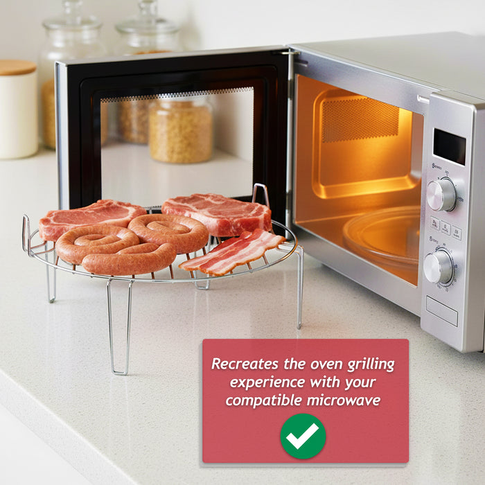 Universal Microwave Grill Wire Rack Stainless Steel Turntable Stand for 25L+ Models (261511705400, 12970000000321)