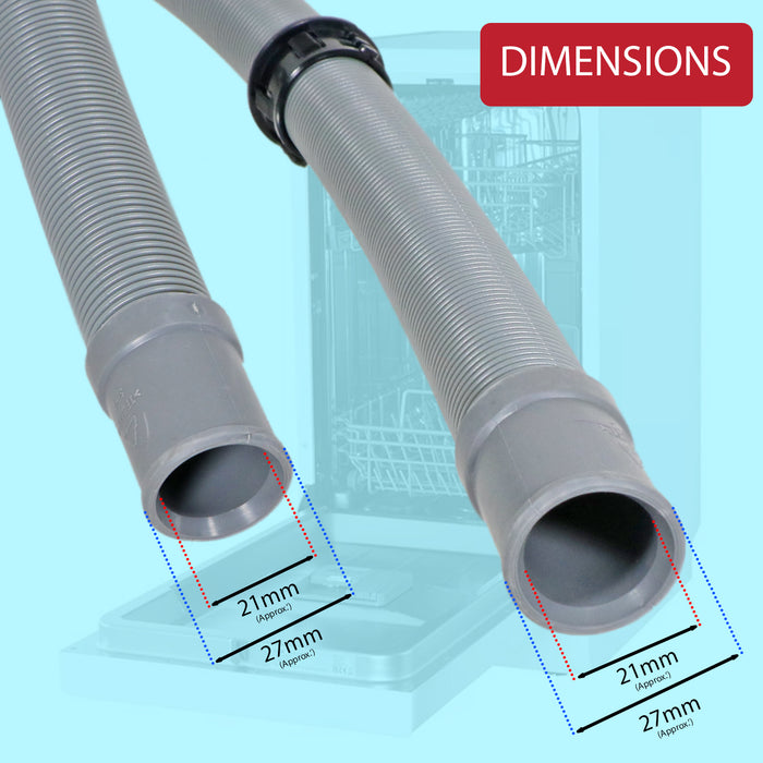 Caple Dishwasher Hose DF630 DI475 DI476 DI477 DI481 DI482 21mm Drain Pipe