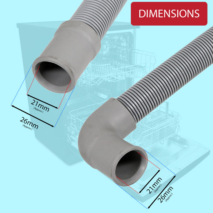 Currys Essentials Dishwasher Internal Hose CDW60 CID60 Drain Pipe 21mm 673000903015 12676000000947