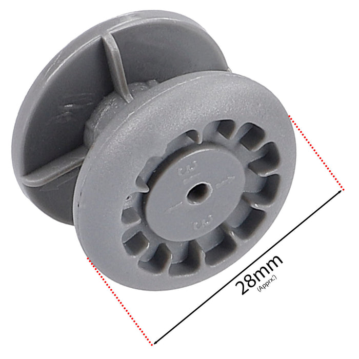 Currys Essentials Dishwasher Basket Wheels Guide Support x 2 CDW45 CDW60 CID45 CID60