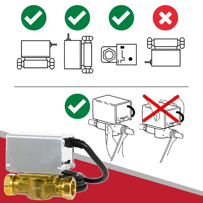Optimum 22mm Zone Valve 2 Port Motorised 5 Wire Central Heating / Boiler System Control