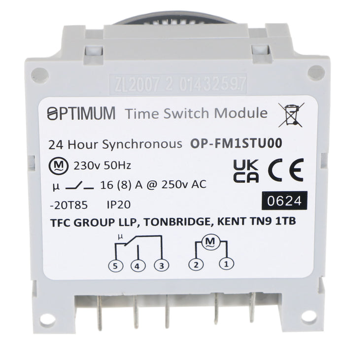Optimum Synchronous Timer Module 24 Hour Time OP-FM1STU00
