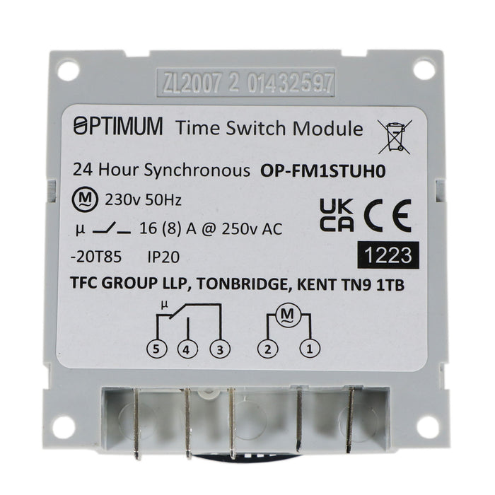 Optimum Synchronous Timer Module 24 Hour Time Manual Override OP-FM1STUH0