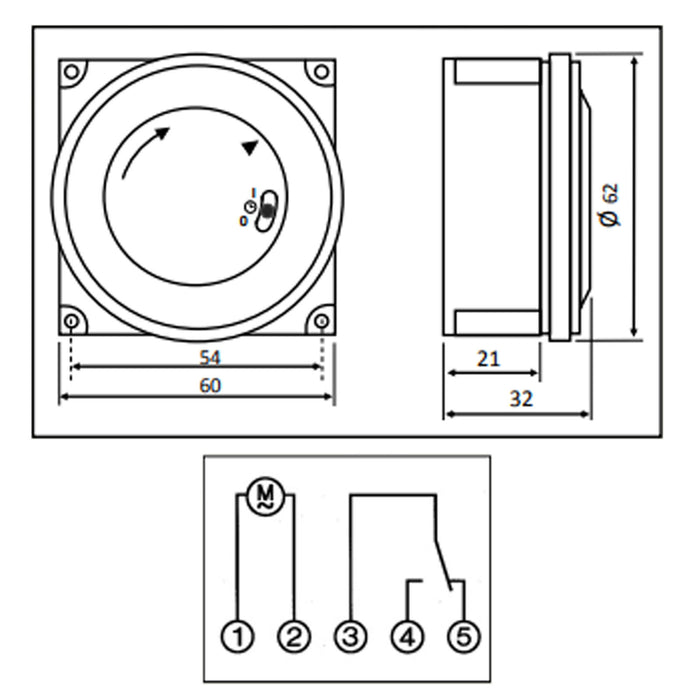 Optimum Synchronous Timer Module 24 Hour Time Manual Override OP-FM1STUH0