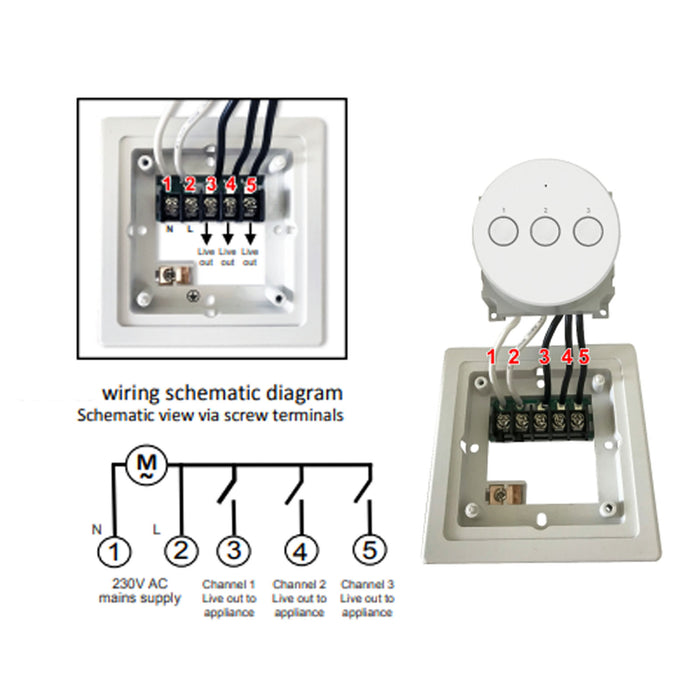Optimum WIFI Socket Box Time Timer Switch 230v AC 50Hz 3 Channel OP-SBWF03