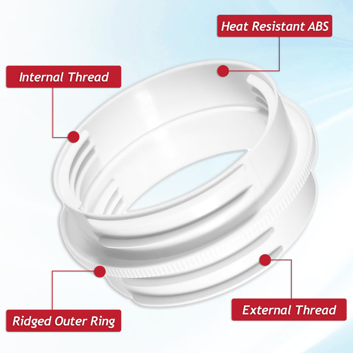 Cooker Hood Vent Hose 3 Metre 5" 5.9" Duct Pipe Extension Threaded Coupler Connector Ring Kit