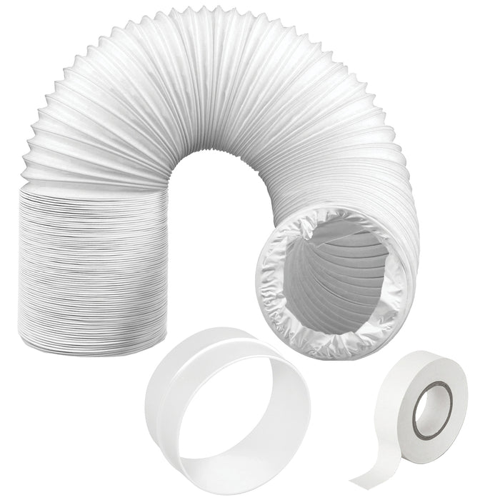 Vent Hose Pipe PVC Duct Extension Kit for Delonghi Air Conditioner (6m, 5")