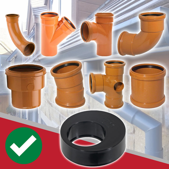 Gutter Down Pipe Drain Adaptor 68mm Rain Water to 110mm Underground Drainage Reducer