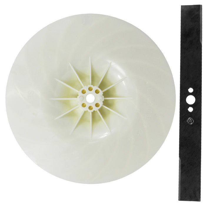 Blade for Lawnmaster MEH1836 Lawnmower 36cm Metal Cutter + Impeller Fan