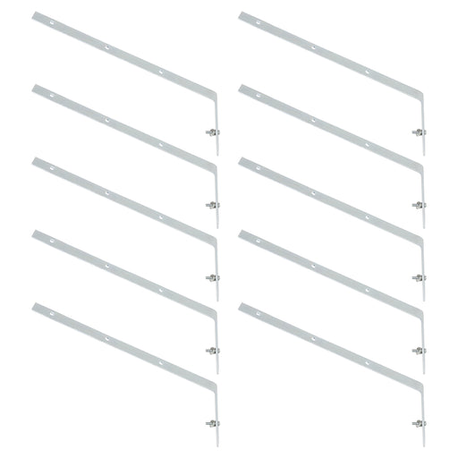 Gutter Top Rafter Bracket Universal Galvanised Steel Fascia Support Fixings (Pack of 10, 300mm)