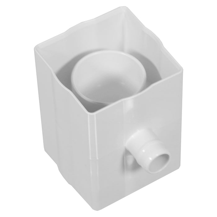 Rainwater Diverter 65mm Square 68mm Round Downpipe Water Butt Kit (White)