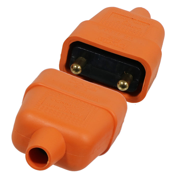 Lawnmower Cable Repair Kit Coupler 2 Core Pin Socket Plug Strimmer Trimmer