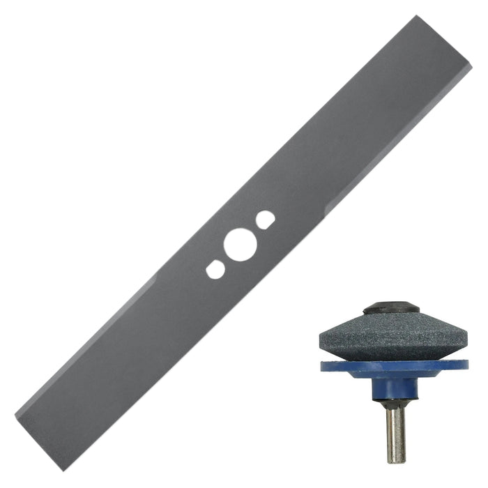 Blade for Flymo Lawnmower 30cm EasiGlide 300 300V Plus SimpliGlide Mower FLY094 + Sharpener