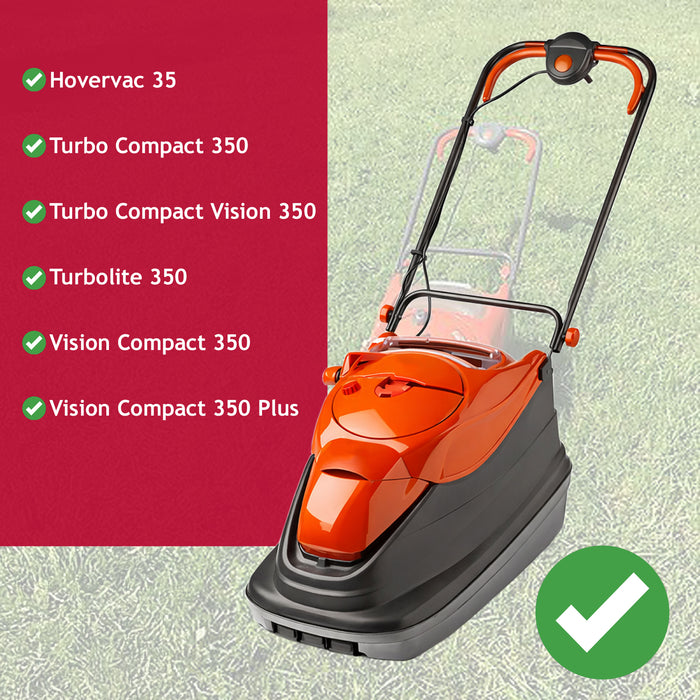 Blade for Flymo Hovervac 35 Turbo Vision Compact 350 Lawnmower Pack of 2 Blades, 35cm 14"