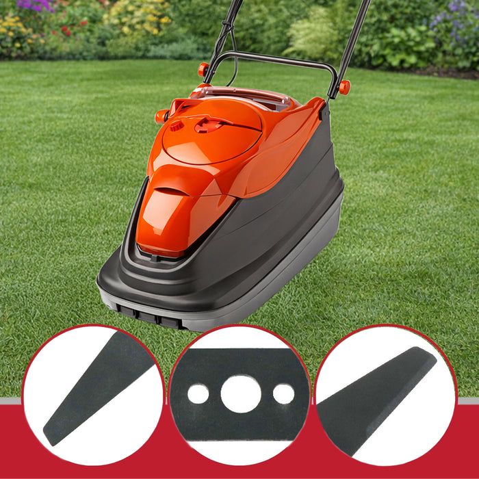 Blade for Flymo Hovervac 35 Turbo Vision Compact 350 Lawnmower Pack of 2 Blades, 35cm 14"