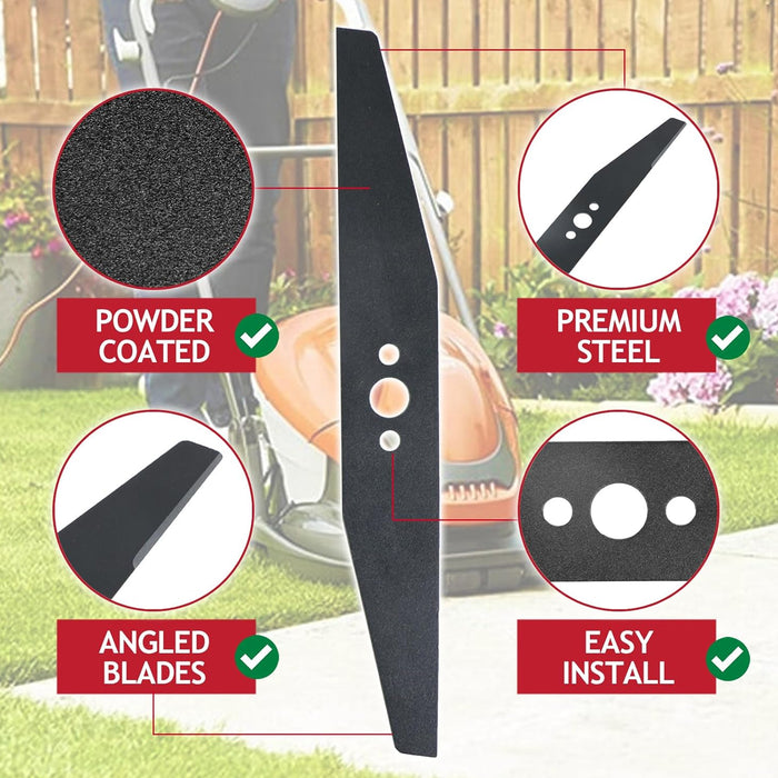 Blade for Flymo Hovervac 35 Turbo Vision Compact 350 Lawnmower Pack of 2 Blades, 35cm 14"