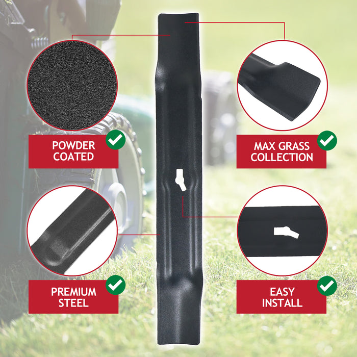 Metal Blade for Ryno ME1030G Lawnmower (30cm) + Drill Sharpener Attachment