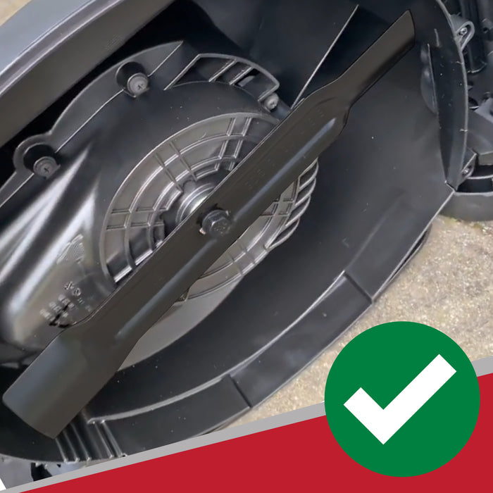 Metal Blade for Ryno ME1030G Lawnmower (30cm) + Drill Sharpener Attachment