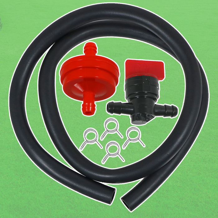 Fuel Pipe Kit for Loncin Lawnmower Connection Tank Engine 60cm Inline Tap Clip
