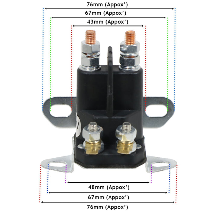 Solenoid Starter for Mountfield Castel Garden Ride on Lawnmower 4 Pole Switch