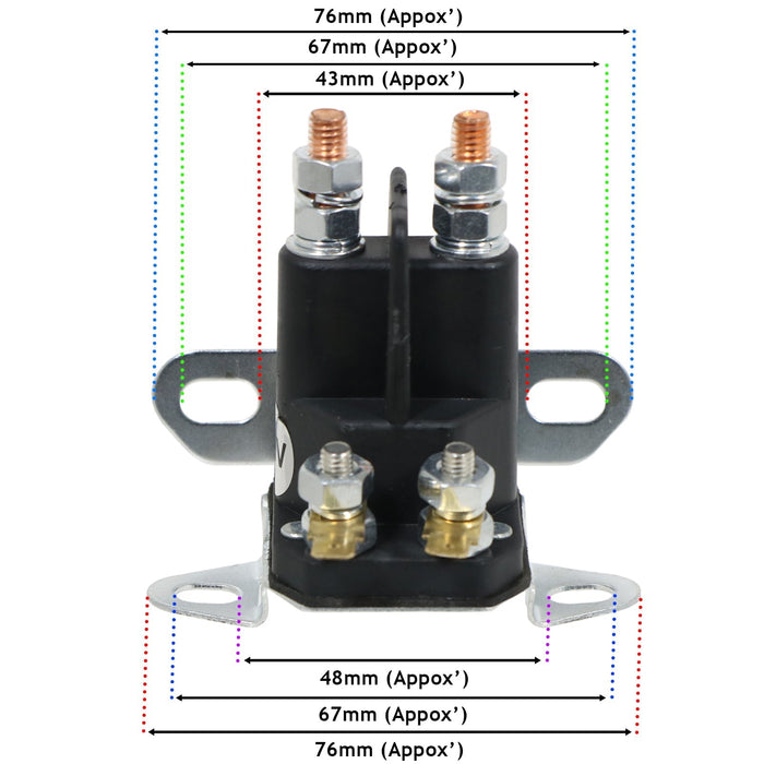 Solenoid Starter for Countax Westwood Ariens Ride on Lawnmower 4 Pole Switch