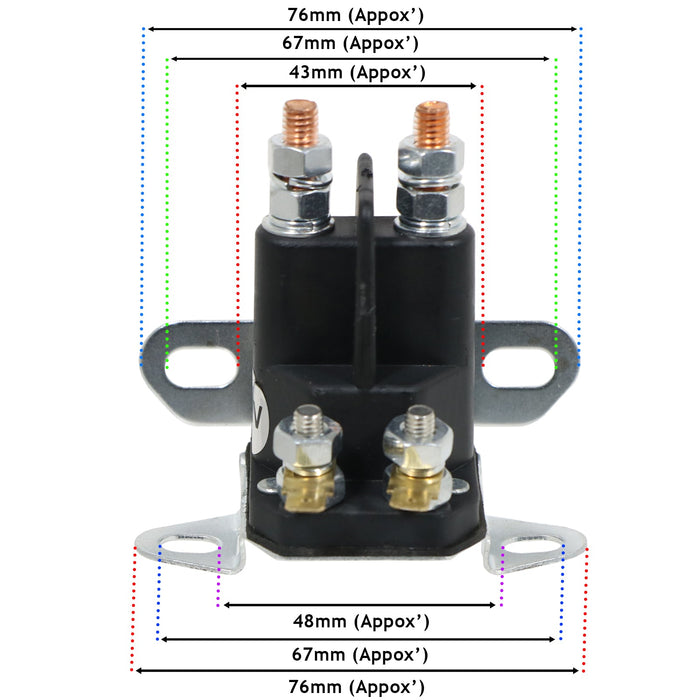 Solenoid Starter for Briggs & Stratton Murray Ride on Lawnmower 4 Pole Switch