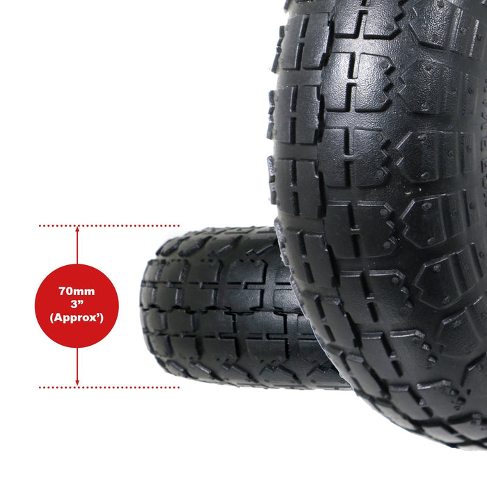 Wheelbarrow Wheel Tyre and Inner Tube (4.10-4 3.50-4, 30psi) 4 inch cart trolley + extra Innertube