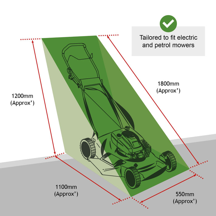 Lawnmower Cover For FLYMO Petrol Electric Small Med Large Push Mower Waterpoof