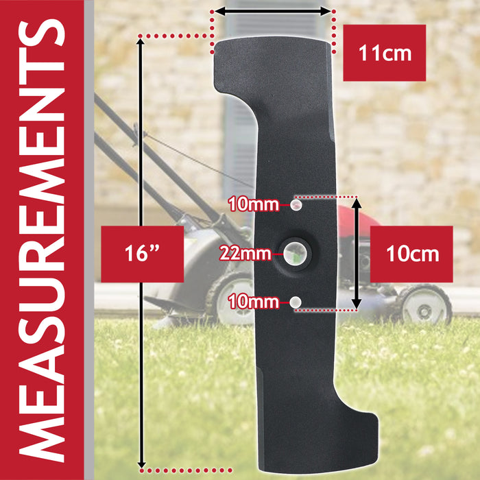 Metal Blade for Honda HRG415 HRG415C IZY41 Lawnmower (16") + Drill Sharpener Attachment