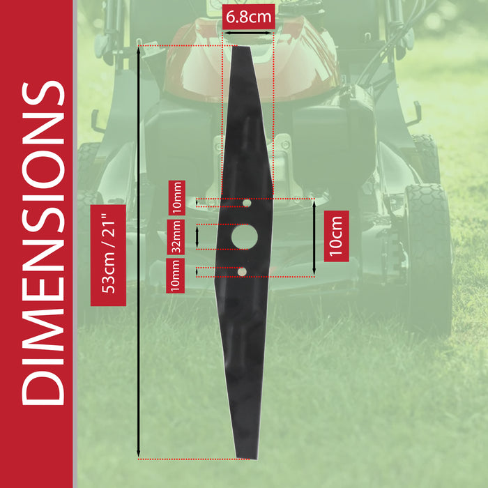 Blade for Honda HRG536C7 HRX537C Lawnmower 21" 53cm Upper Cutter 72531-VH7-000 + Sharpener
