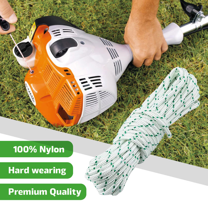 Pull Cord 3.5mm x 100m Starter Rope Recoil Lawnmower Chainsaw Strimmer UNIVERSAL