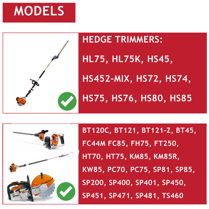 Grommet Seal for Stihl Hedge Trimmer HL75 HS45 HS72 HS74 HS75 HS76 HS80 HS85 x 2