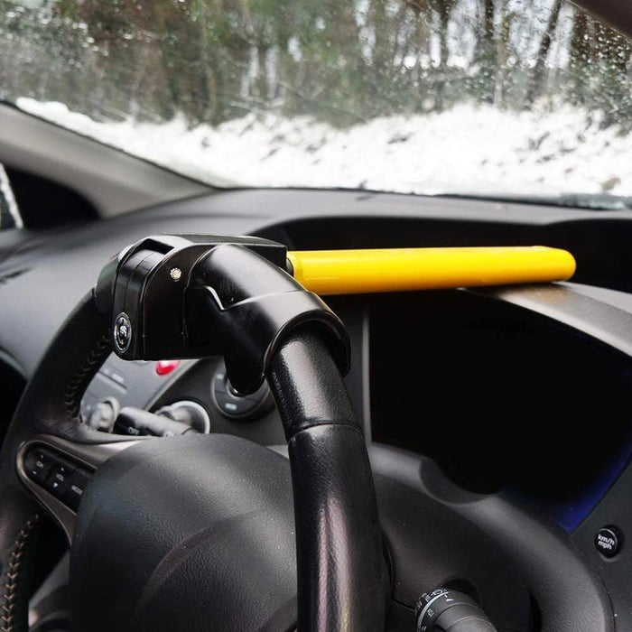 Steering Wheel Lock Bar Heavy Duty Car Van Lawnmower Anti Theft Security 2 Keys