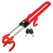 Universal Steering Wheel Lock Adjustable Extendable Anti Theft Car Security Twin Ratchet Bar (with 2 Keys)