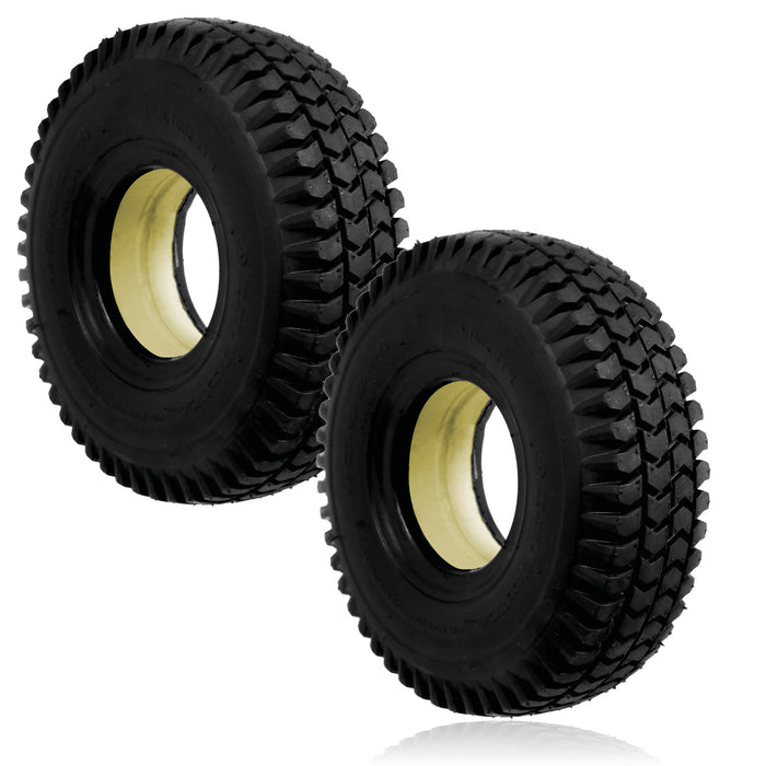 Mobility Scooter Tyre 3.00 x 4 Solid Block Tread 300-4 300x4 260x85 No Puncture x 2