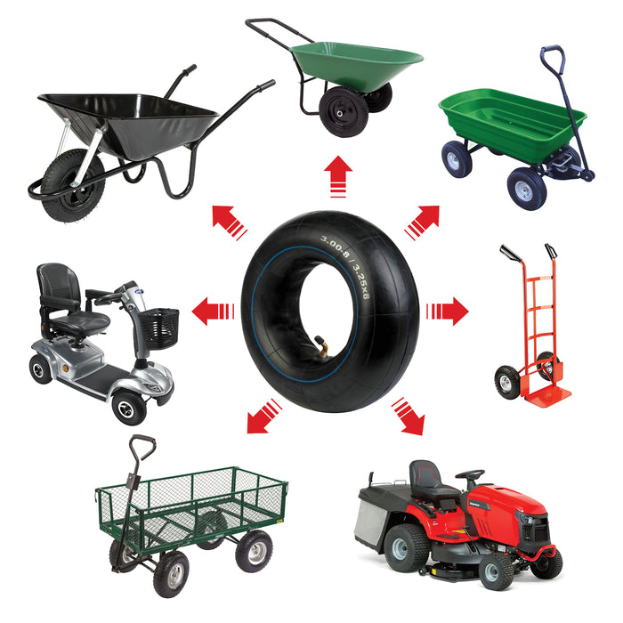 Inner Tube 3.00x8 3.25x8 Wheel Barrow Trailer Mobility Scooter Cart Pneumatic x 3