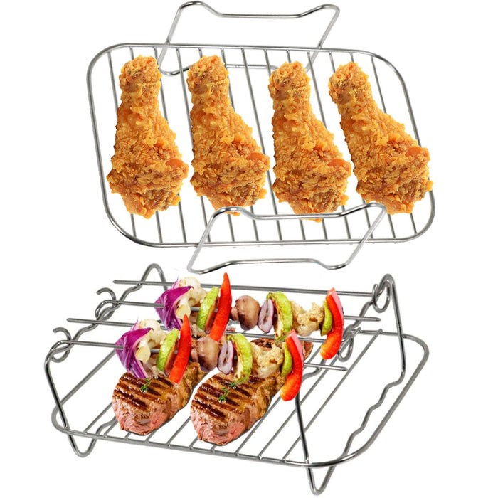 Racks for Scoville 8L Air Fryer Double Basket Grill Shelf Skewer x 2