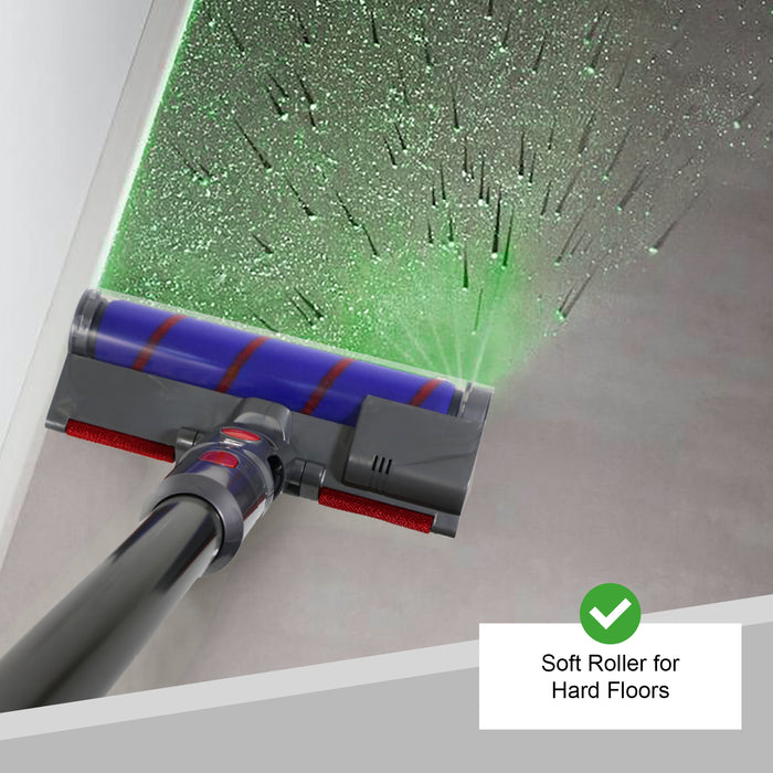 Brush Head for Dyson V10 SV12 V11 SV14 Vacuum Cleaner Floor Soft Roller Laser