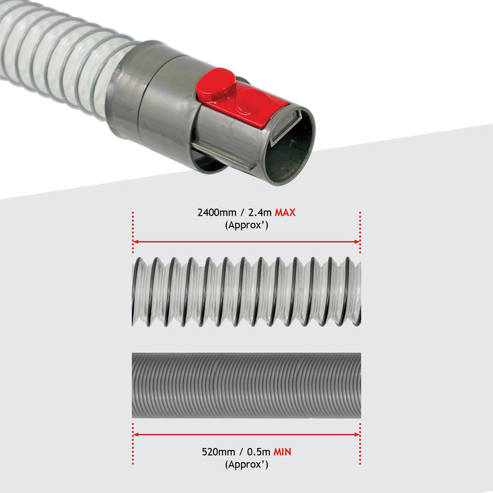 Crevice Tool Brush For DYSON V11 V12 V15 SV14 SV15 SV16 SV17 + 2.4m Flexible Extension