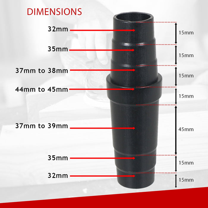 Vacuum Adaptor Tool Dust Port Extractor 32mm 35mm 38mm Hose Adapter Sander Saw x 2 Adaptors