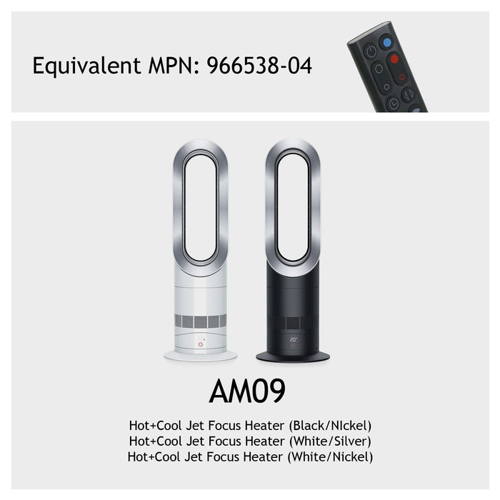 Remote Control For Dyson AM09 Pure Hot + Cool Fan Heater 966538-04 + Battery
