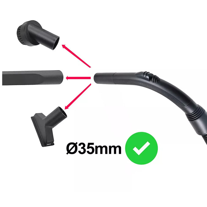 Hose for Draper WDV15A 15L WDV20ASS 20L Wet & Dry Vacuum Cleaner 2.5m + Tool Adaptor