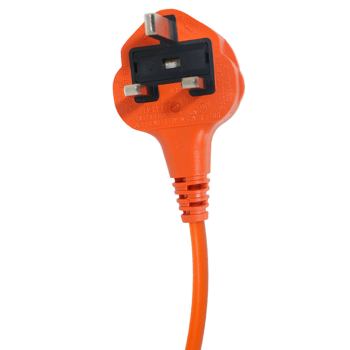 Lawnmower Power Cable 20 Metre Mains Lead + RCD Safety Plug Trip Switch Adaptor