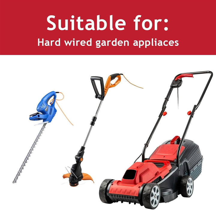 Universal 20 Metre Cable & Lead Plug for Strimmers, Trimmers, Hedge Cutters, Lawnmowers (20m)