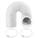 Universal Tumble Dryer Vent Hose 4" x 2.5m PVC Aluminium Foil Insulated Duct Outlet Pipe + Clamp Clips