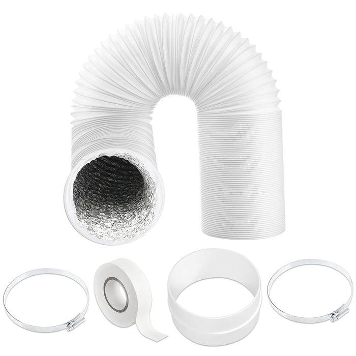 Portable Air Conditioner Hose Vent Extension Kit UNIVERSAL Heat Insulated PVC Aluminium Foil Lined AC Outlet Pipe (6m, 5" / 125mm)