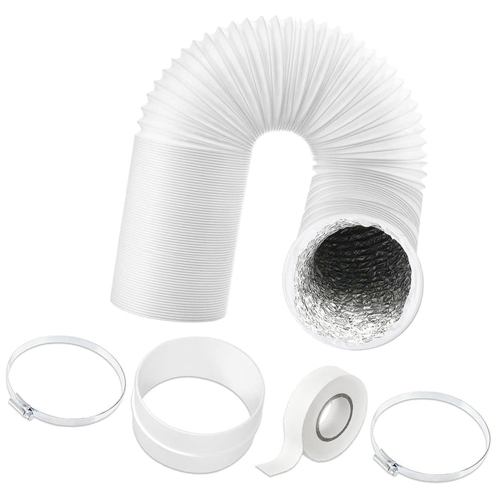 Portable Air Conditioner Hose Vent Extension Kit UNIVERSAL Heat Insulated PVC Aluminium Foil Lined AC Outlet Pipe (6m, 5" / 125mm)