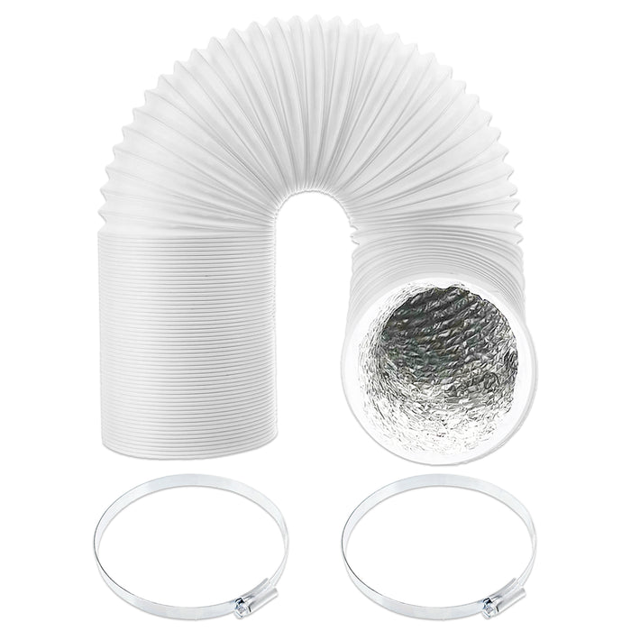 Universal Cooker Hood Extractor Vent Hose 6" x 2.5m PVC Aluminium Foil Insulated Duct Outlet Pipe + Clamp Clips