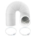 Universal Cooker Hood Extractor Vent Hose 6" x 2.5m PVC Aluminium Foil Insulated Duct Outlet Pipe + Clamp Clips